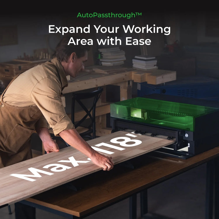 xTool S1 20W Enclosed Laser Cutter Kit with Riser Base & RA2 Pro