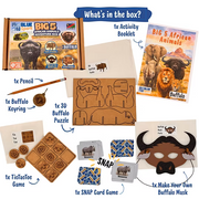 BlueSpark Animal Adventure Box – Buffalo Wildlife Activity Kit