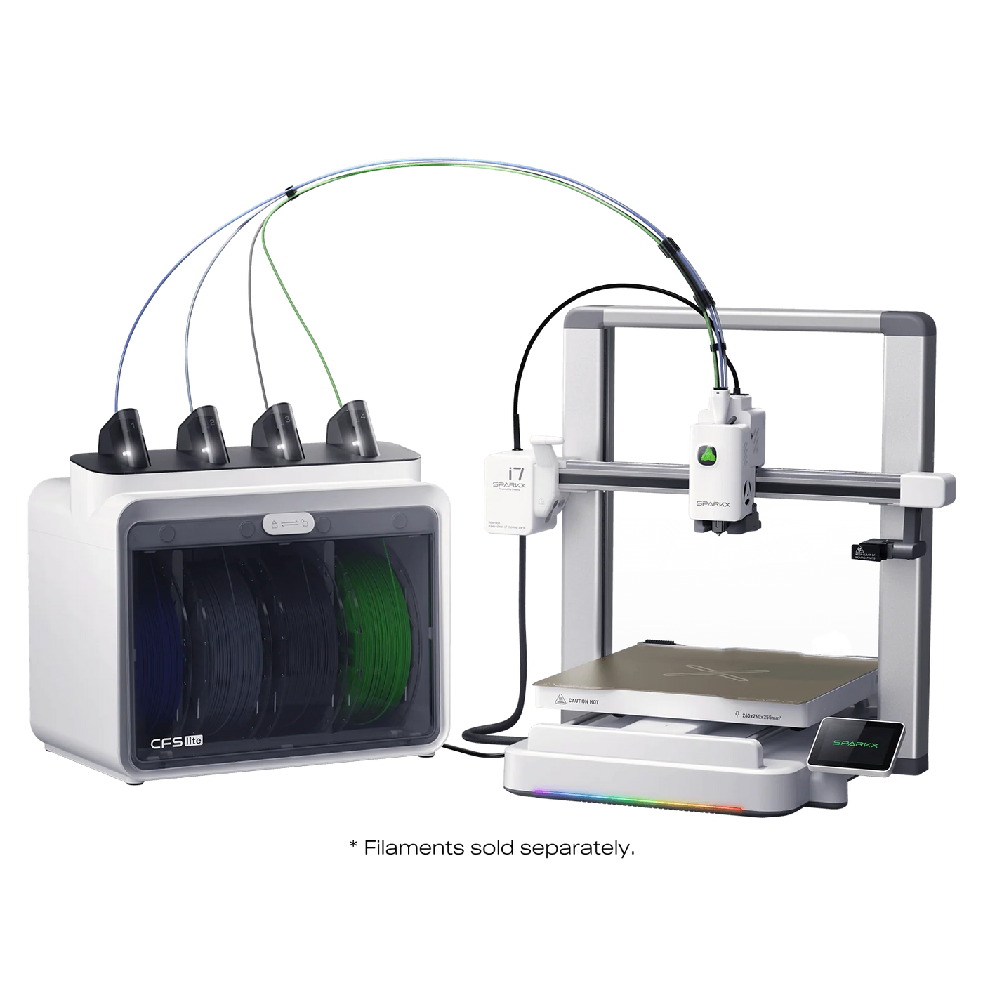 Creality SparkX i7 3D Printer with CFS Lite 4-Filament System – 260 × 260 × 255 mm | Up to 500 mm/s