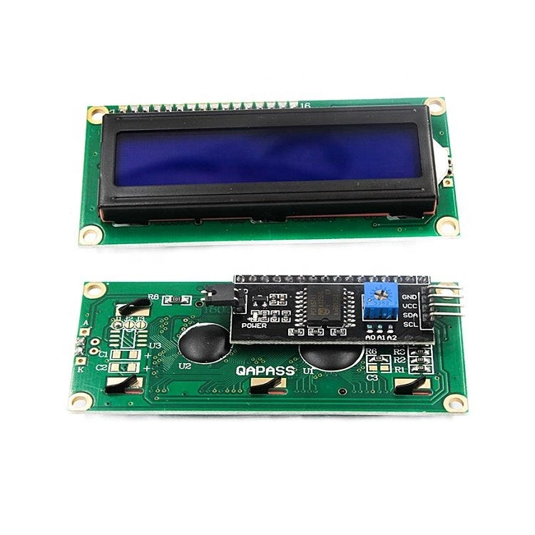 1602A 16x2 LCD Display Module – Blue Backlight with I2C Interface (5V)