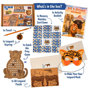 BlueSpark Animal Adventure Box – Leopard Wildlife Activity Kit