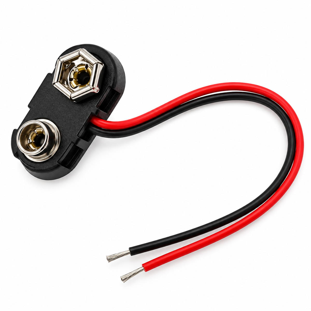 9V Battery Snap Connector with 10cm Wire – T-Type Battery Clip