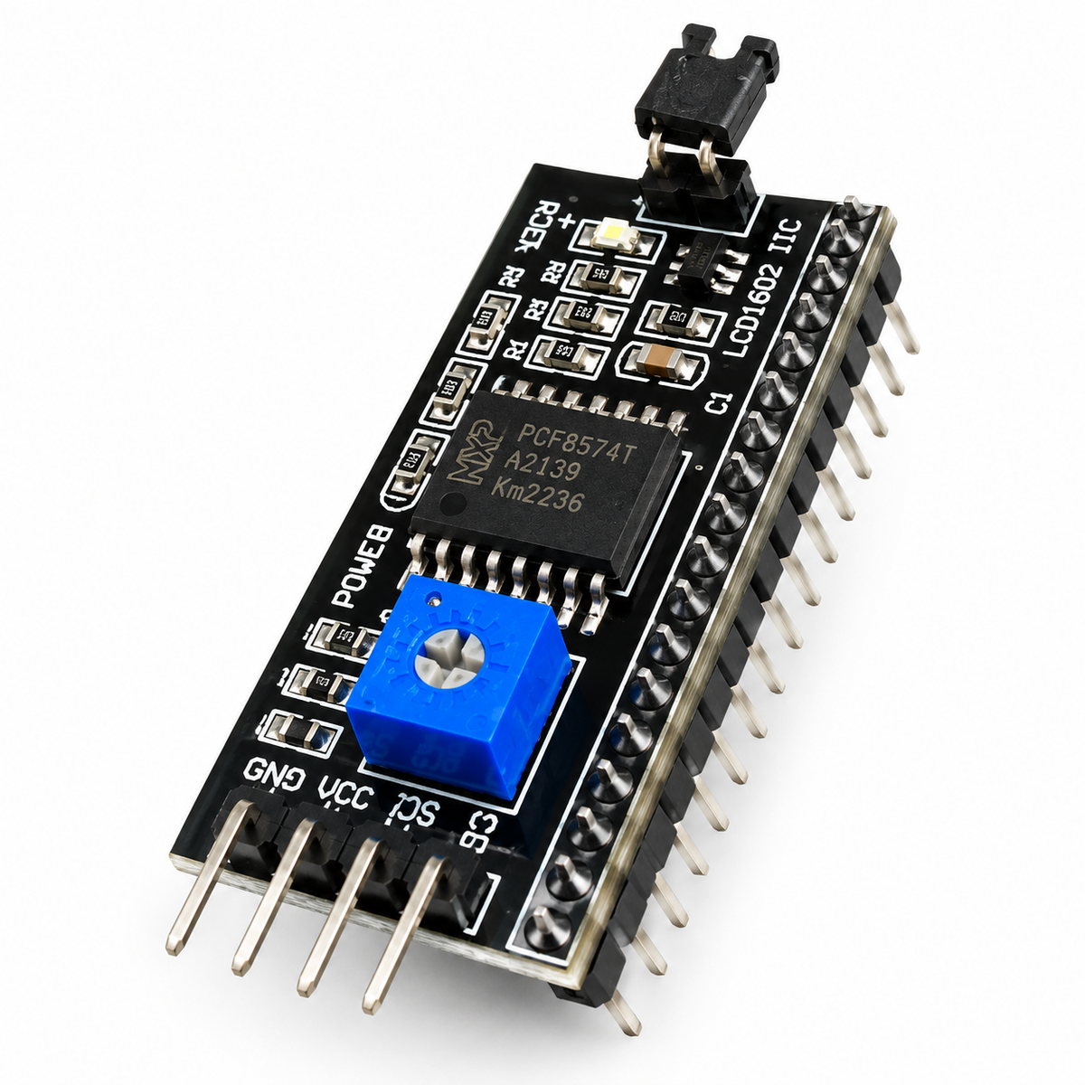 I2C LCD Display Adapter Module – PCF8574 (1602/2004 Compatible)