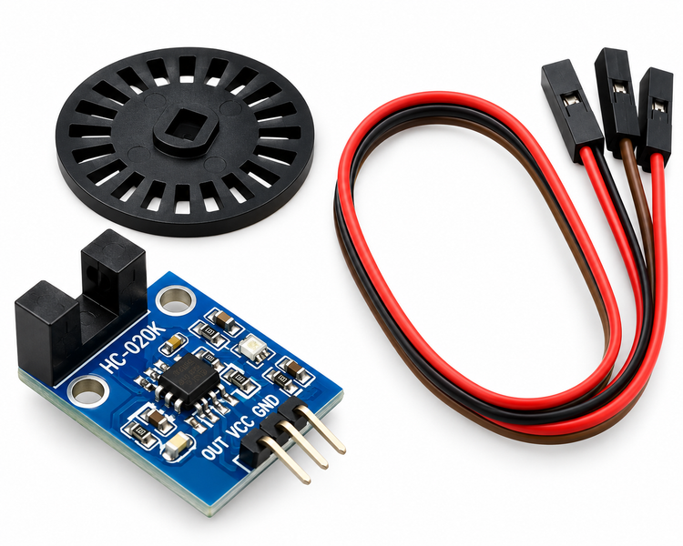 HC-020K Photoelectric Speed Sensor Module with Encoder Disc – Arduino Compatible